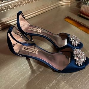 Gorgeous royal blue heels Agee details show in pict.